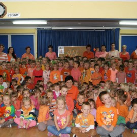Kampania Pomarańczowej Wstążeczki w Przedszkolu Samorządowym Nr 1 w Gołdapi