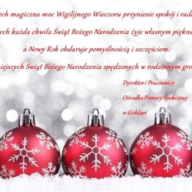 Życzenia z okazji Świąt Bożego Narodzenia