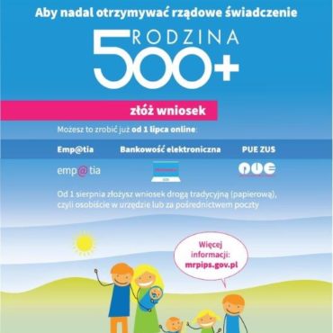 Zawnioskuj o 500+ na nowy okres świadczeniowy