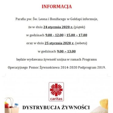 Wydawanie żywności Parafia św. LEONA